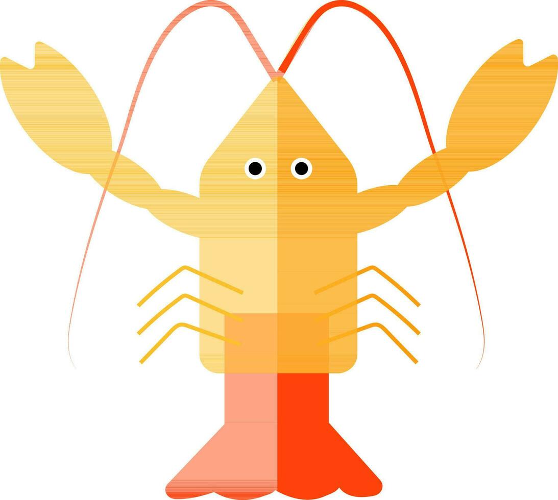 Character of a lobster on white background. vector