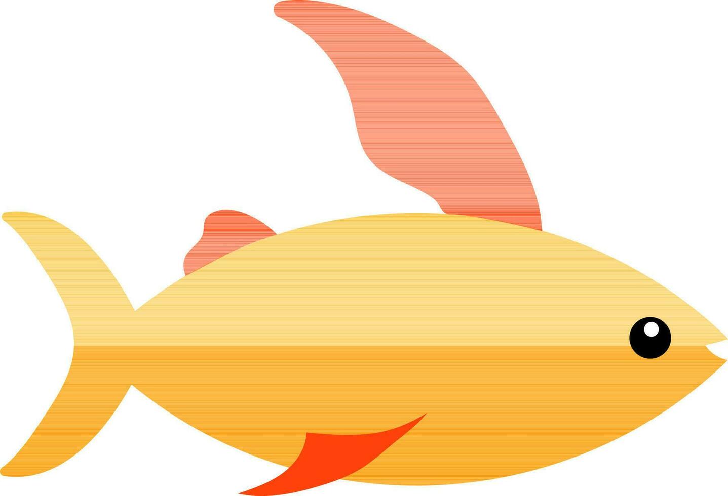 Character of a fish in flat style. vector