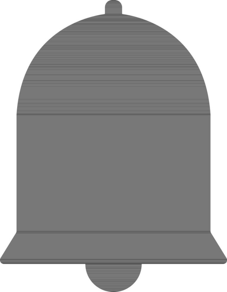 Isolated silhouette of Bell in black color. vector