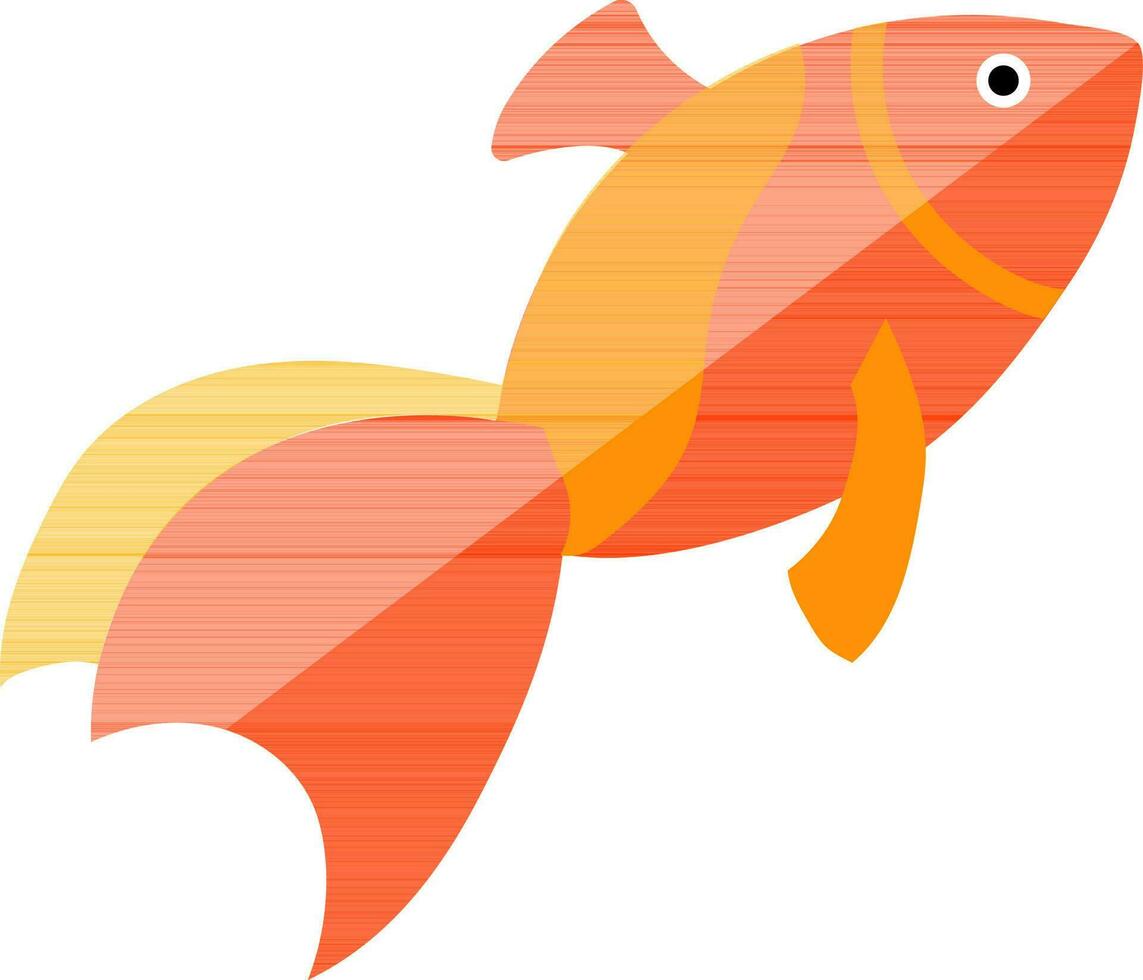 Shiny orange and yellow fish. vector