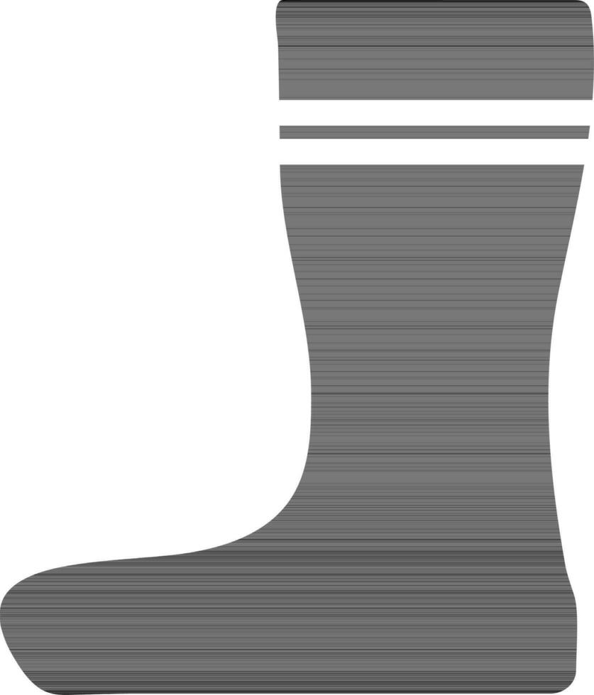 Black color boot icon in flat style. vector