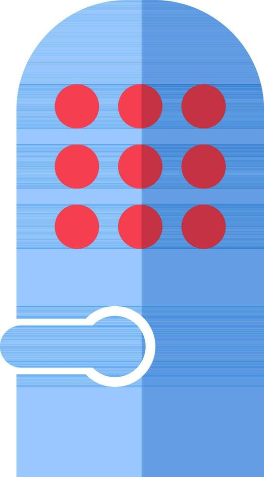 Locker icon in red and blue color. vector