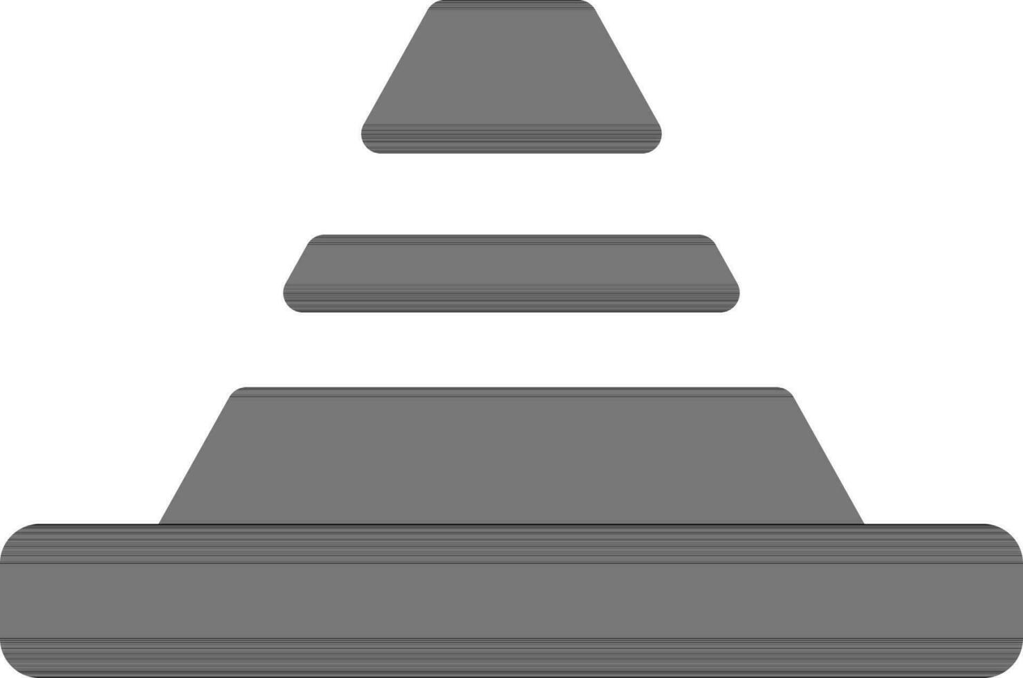 Sign or symbol of traffic cone. vector