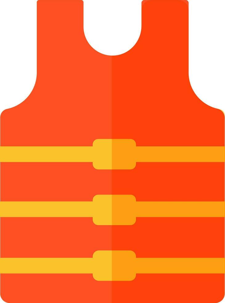 Jacket in orange and yellow color. vector