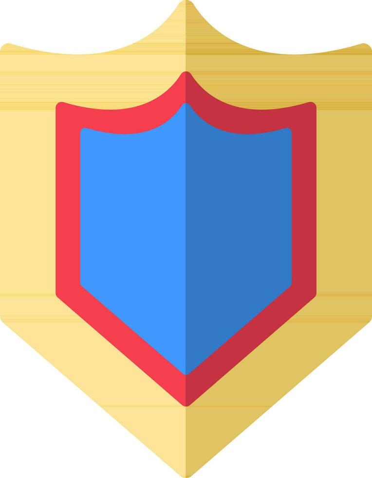 Colorful Security shield icon in flat style. vector