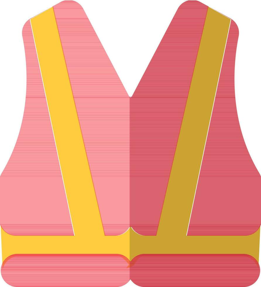 Construction Jacket in red and yellow color. vector