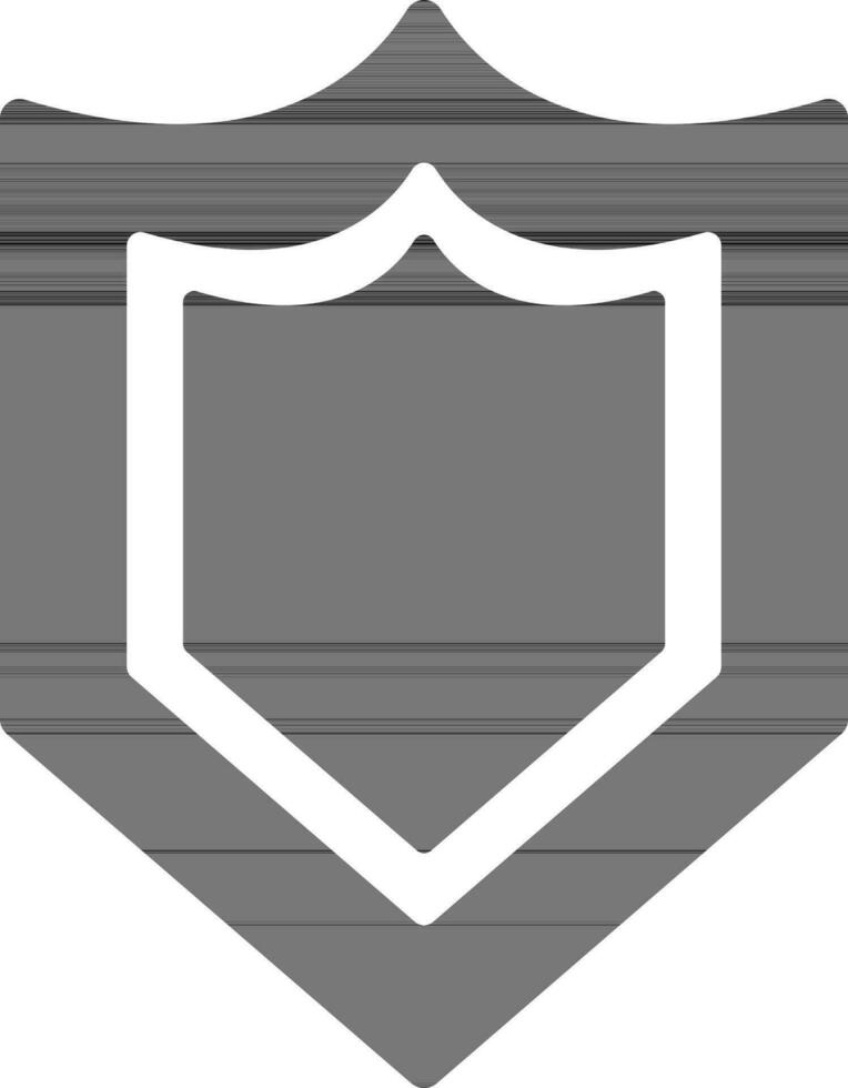 Isolated illustration of shield. vector