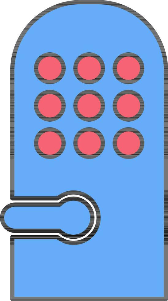Blue safe locker icon. vector
