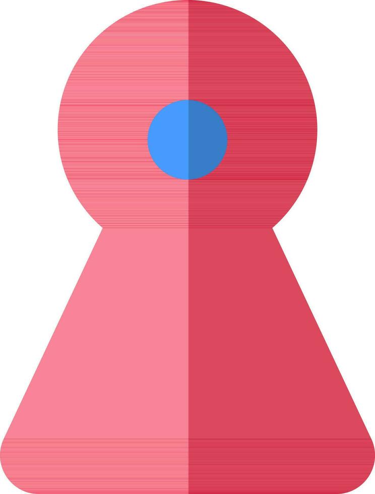 Illustration of Keyhole in red and blue color. vector