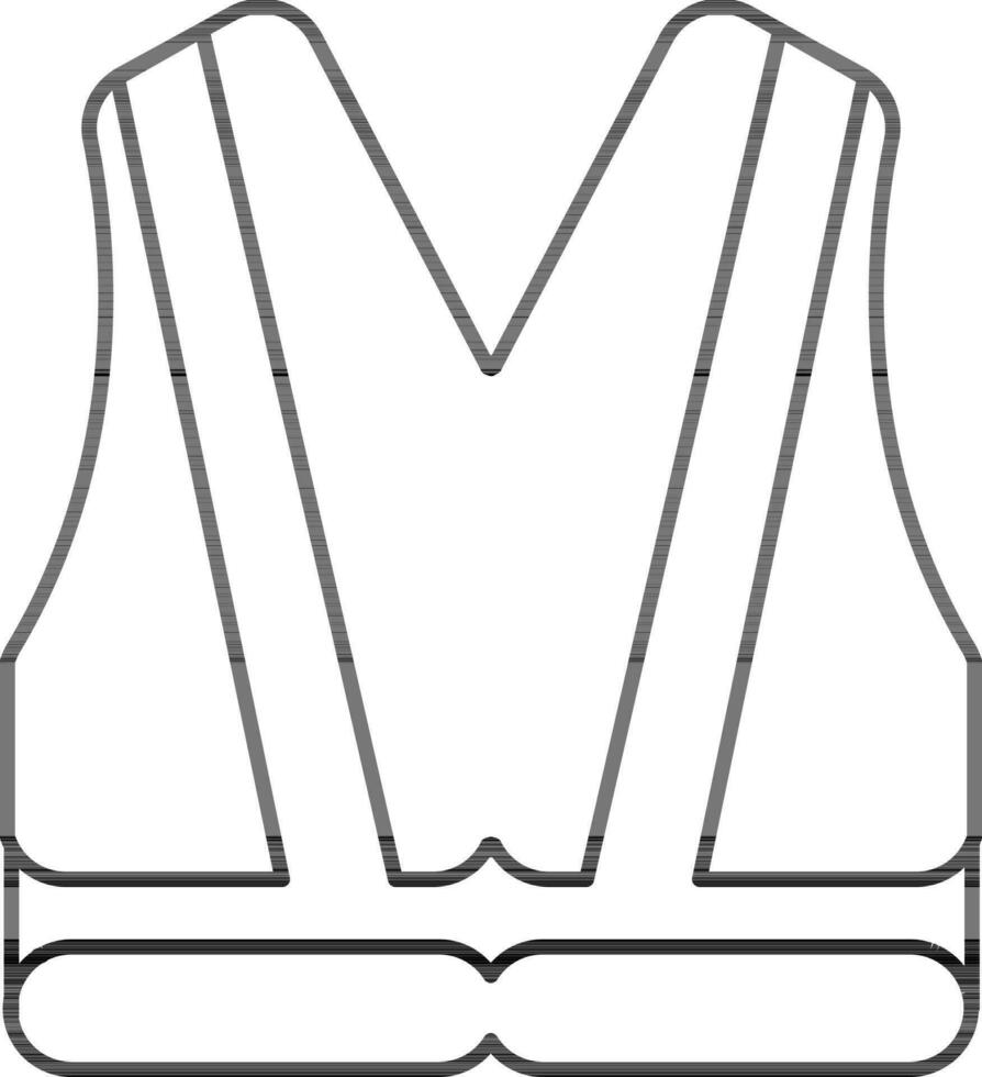 Construction Jacket line art illustration. vector
