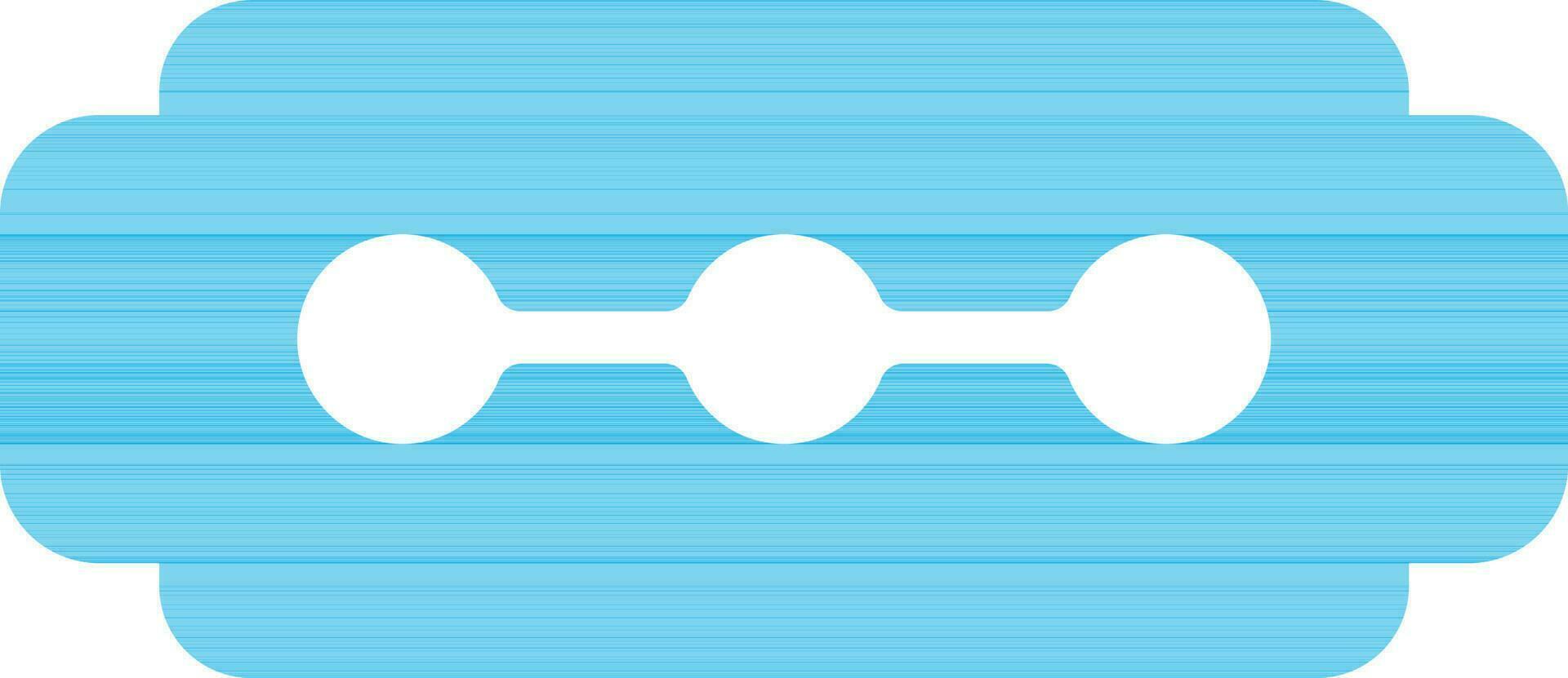 Blue color of blade icon in flat style. vector
