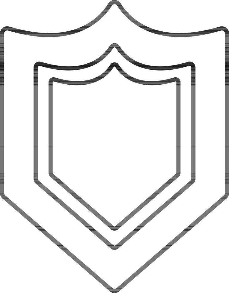 Vector sign or symbol of Shield.