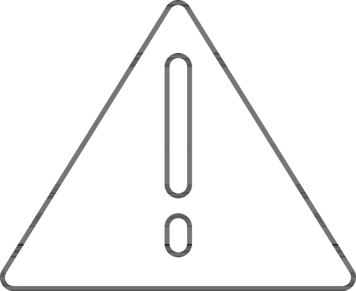 Thin line art icon of Warning. vector