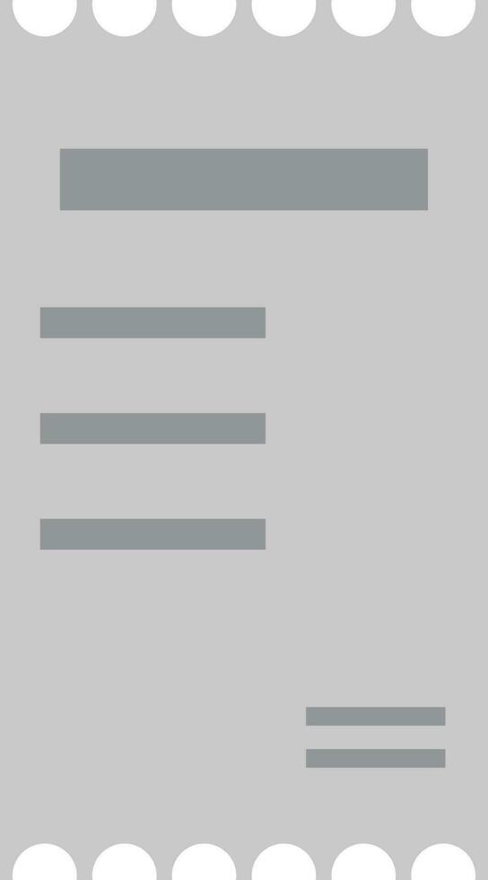 Vector receipt icon in flat style.