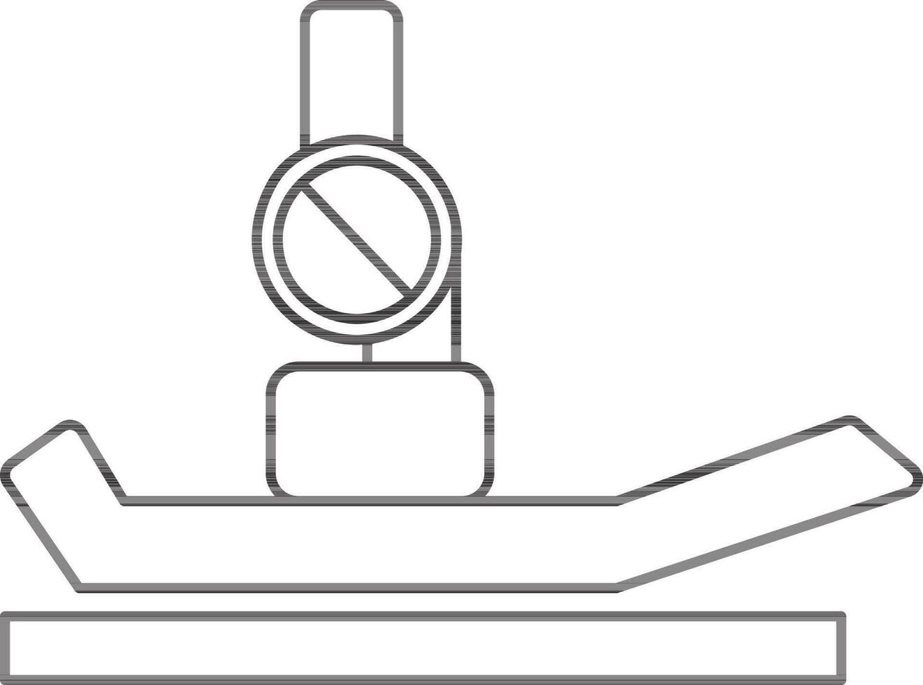 Sewign machine part icon in flat style. vector