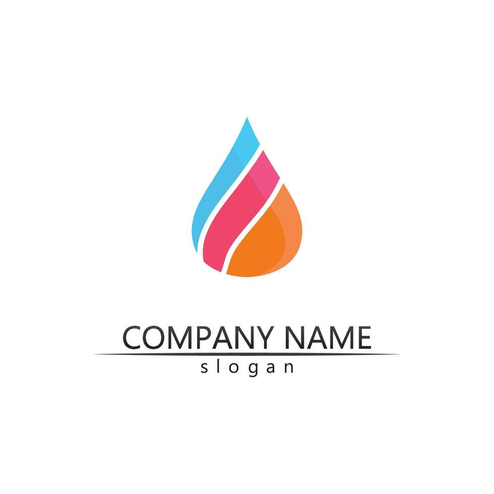 Water drop Logo Template vector