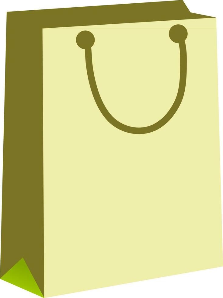 Bag in green color. vector
