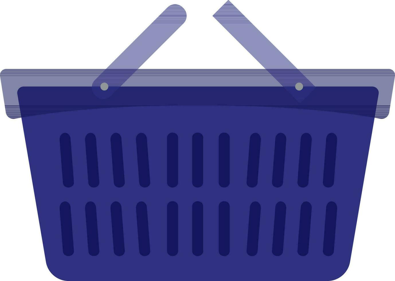 Flat illustration of purple shopping basket. vector