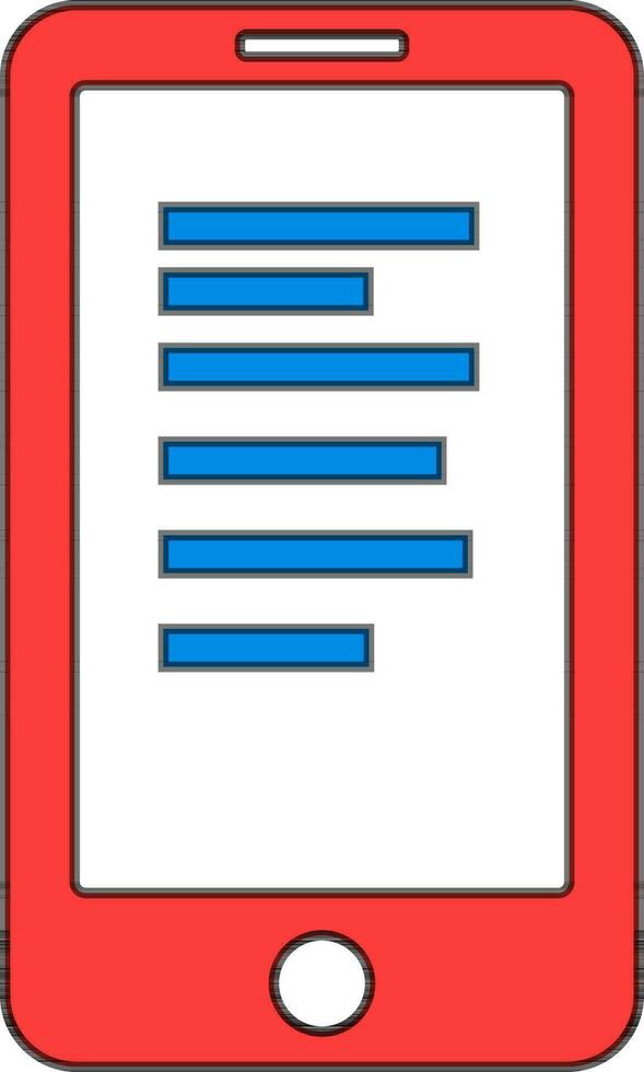 Icon of online shopping by smartphone in flat style. vector