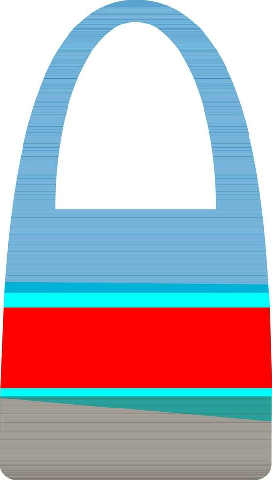 Bag in blue, red and grey color. vector