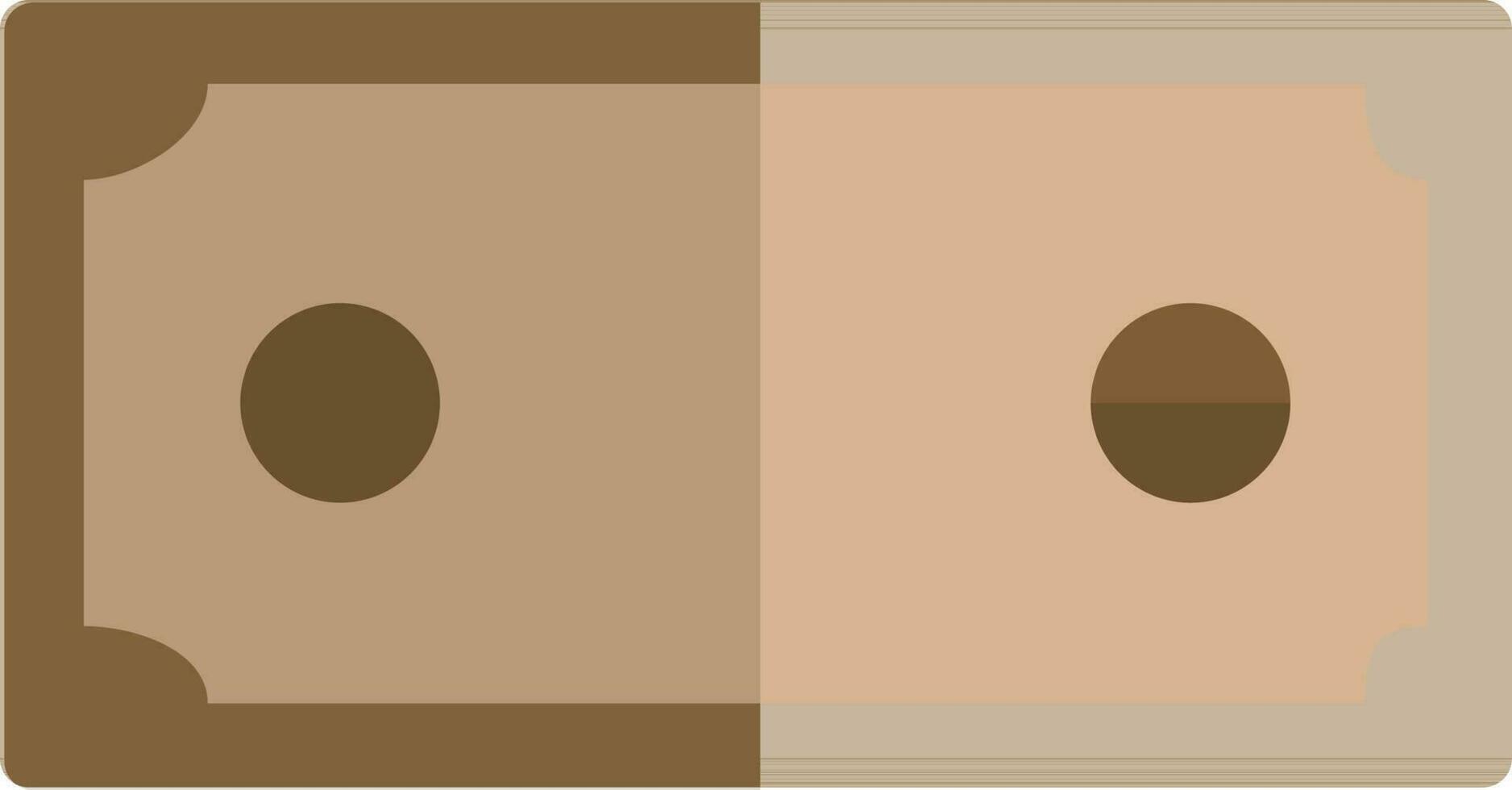 isolated money in brown color. vector