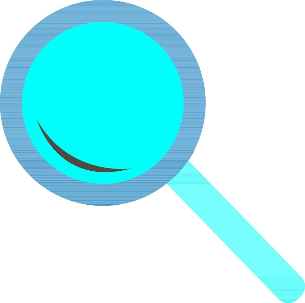 Blue magnifying glass. vector