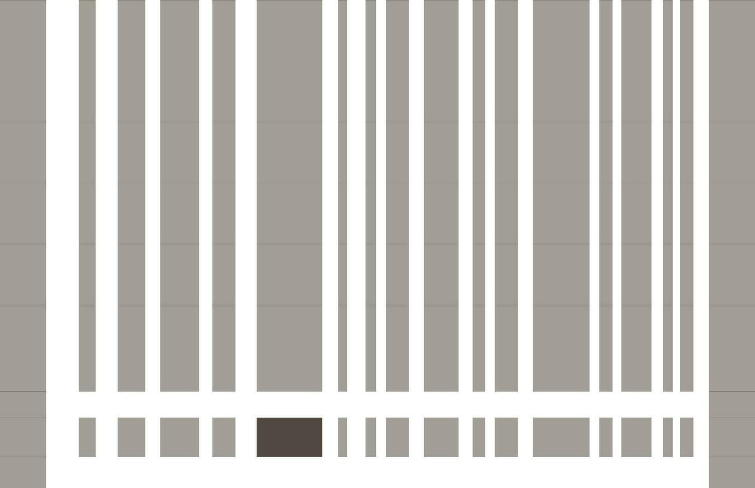 Grey bar code in flat style. vector