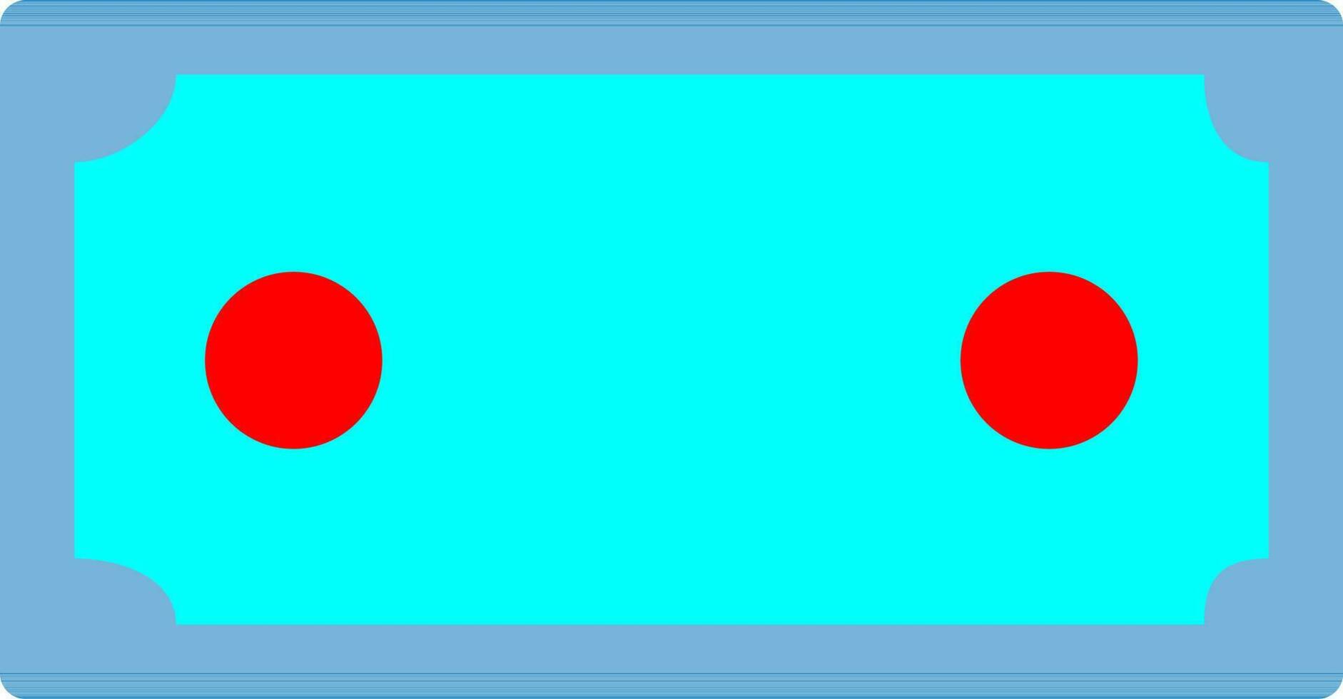 Blue and red money. vector