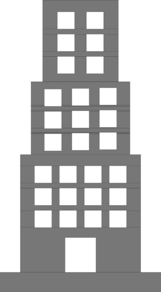 Flat style illustration of building. vector