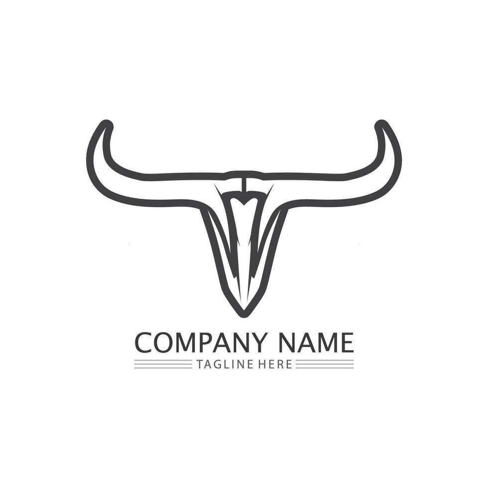 Bull buffalo head cow animal  mascot logo design vector for sport horn buffalo animal mammals head logo wild matador