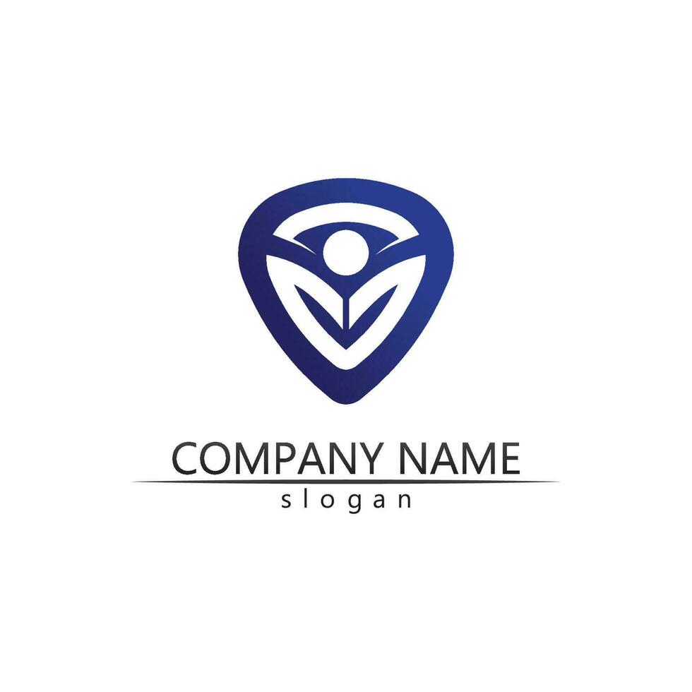 people Community,care group network and social icon design logo and template vector