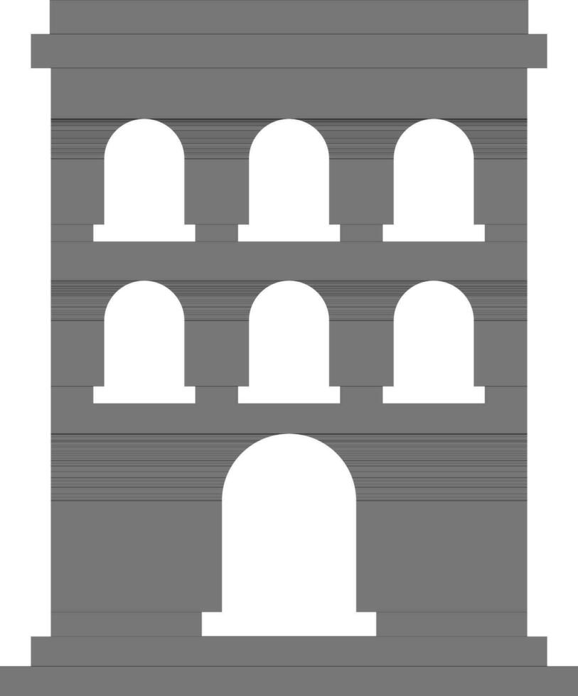 negro y blanco edificio. vector