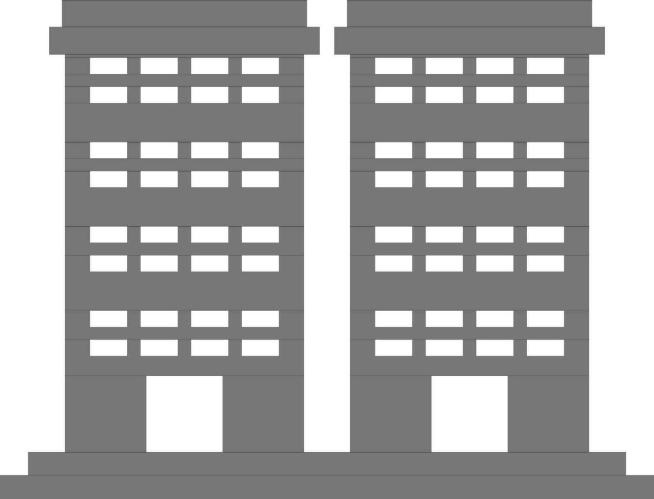 Flat illustration of building. vector
