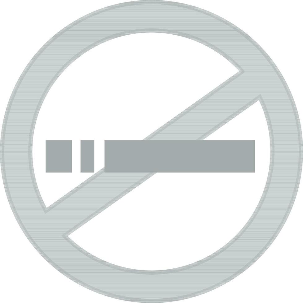 Illustration of no smoking sign. vector