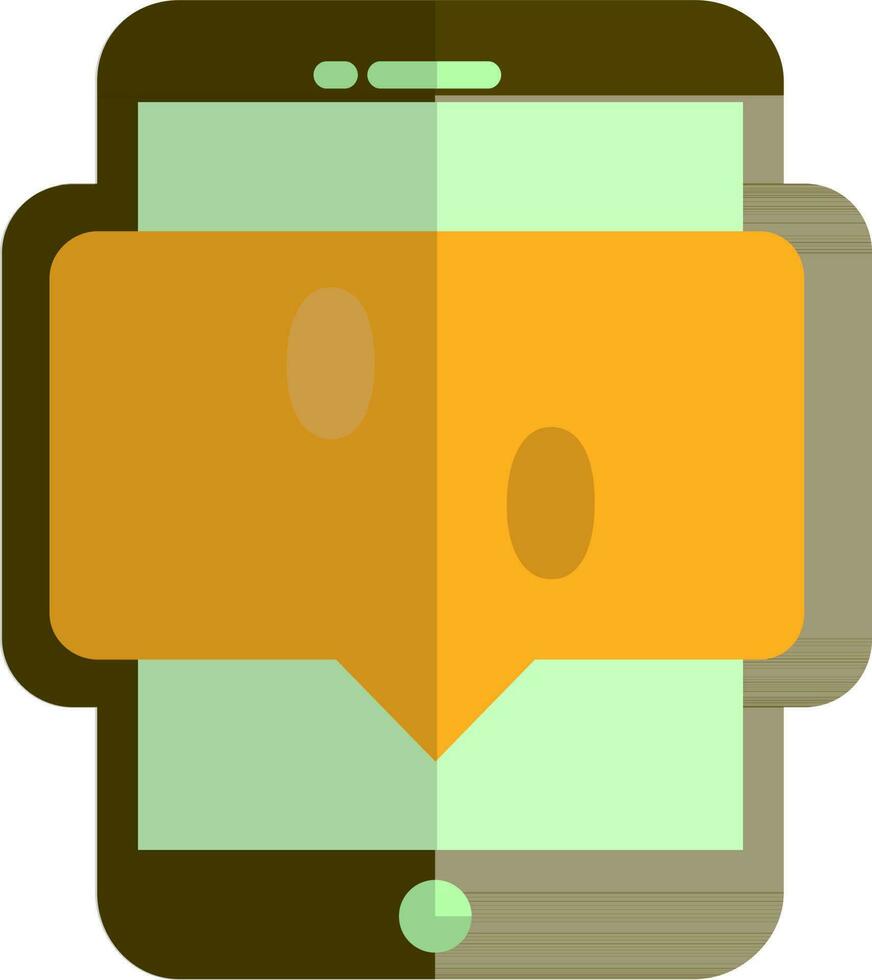 Blank chatting box on smartphone. vector
