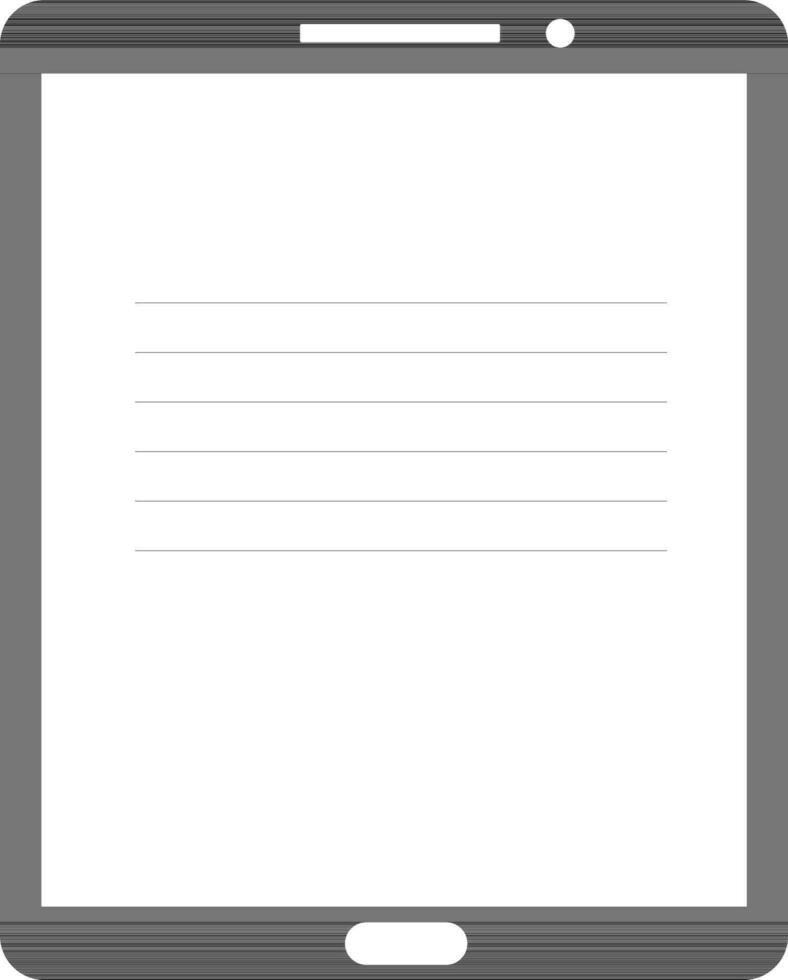 Blank tablet screen. Glyph icon or symbol. vector