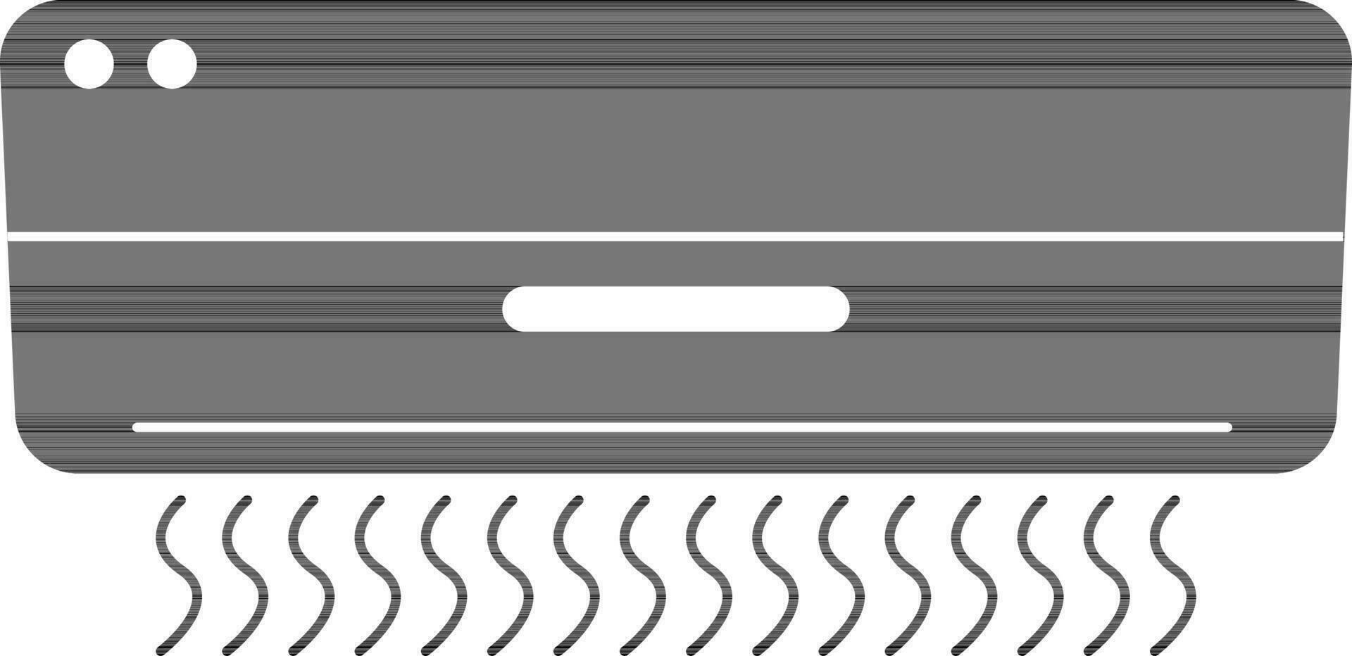 Flat illustration of a modern air conditioner. vector