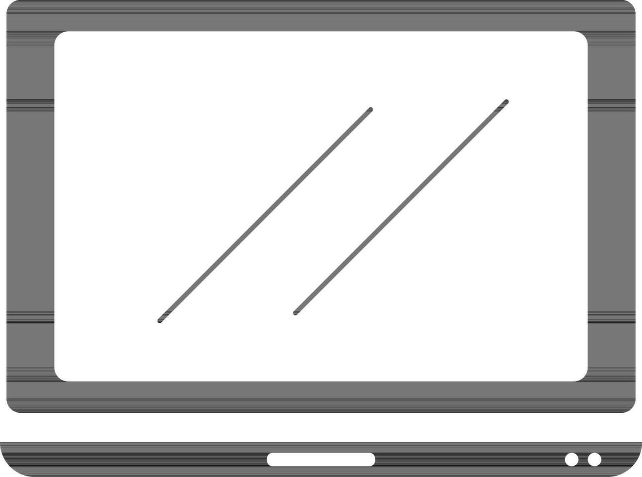 Blank screen laptop icon. vector