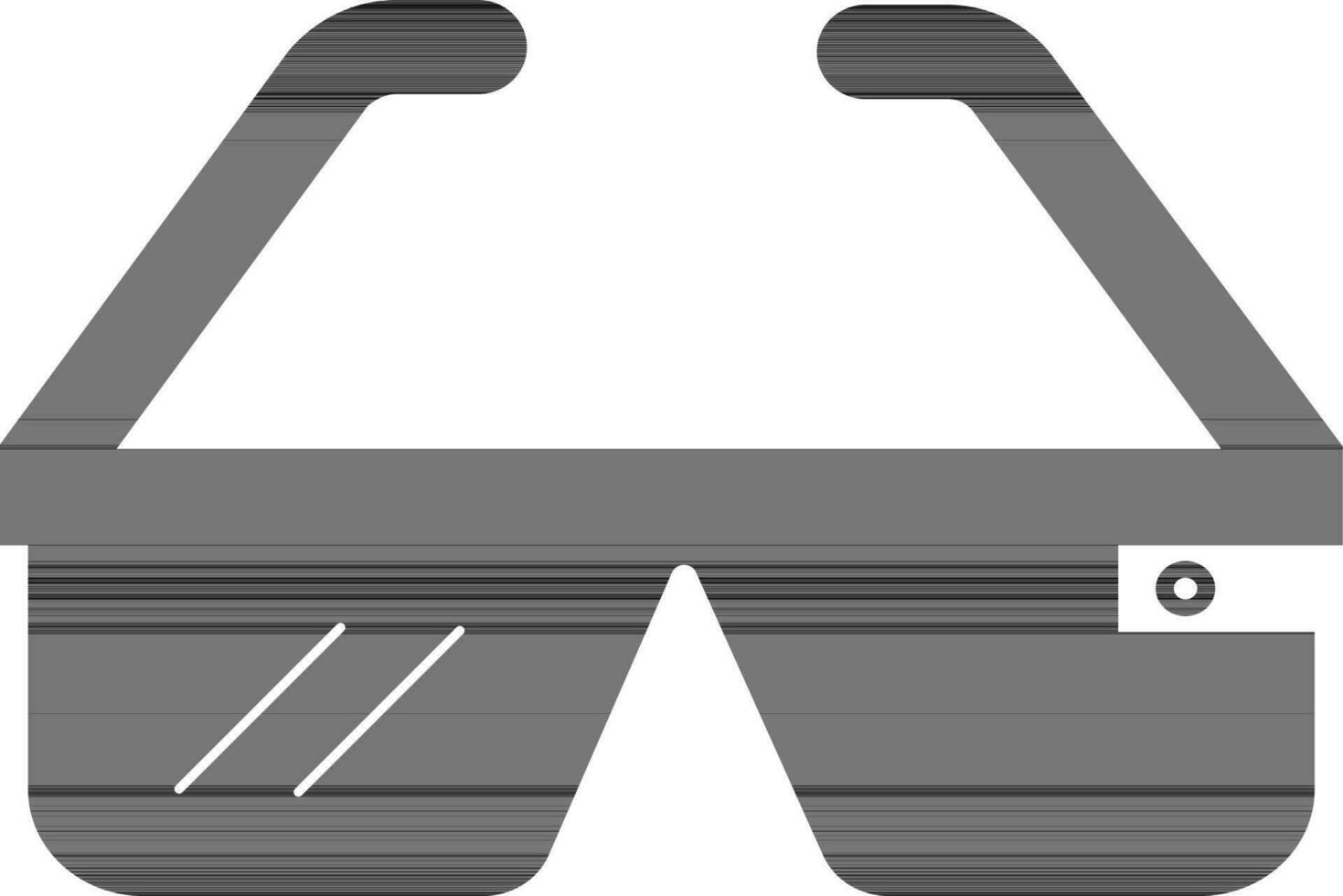 Black eyeglasses in flat style. vector