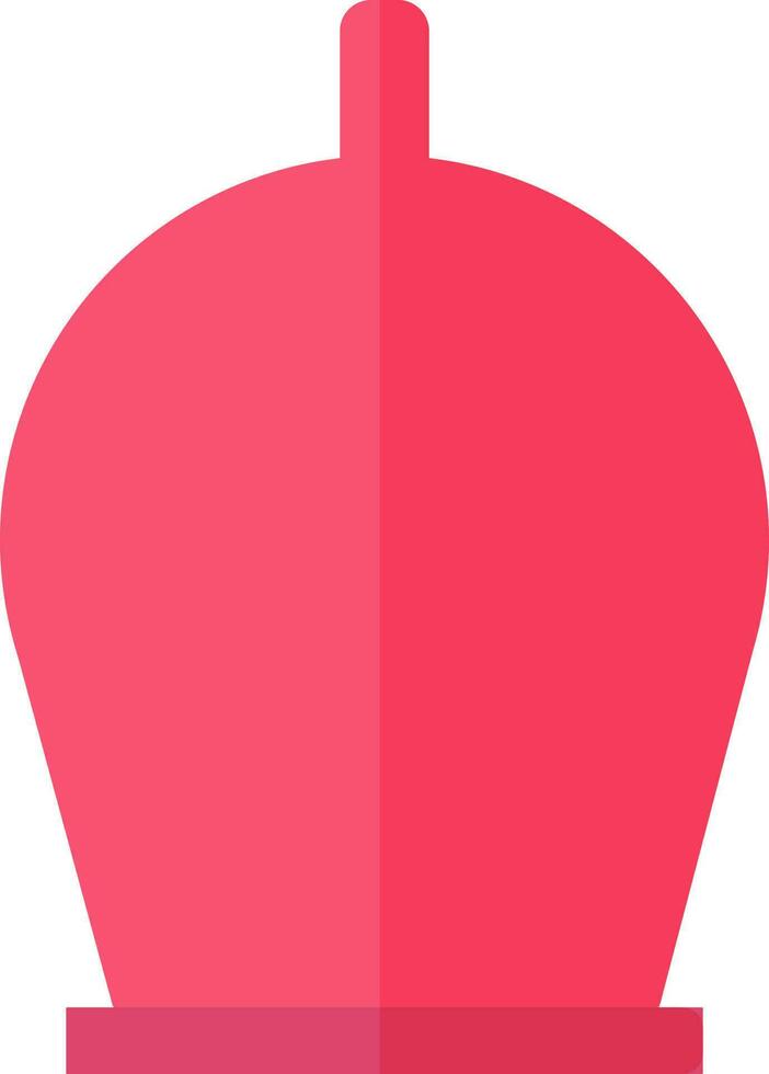 Spa concept, icon of cupping treatment in red color. vector
