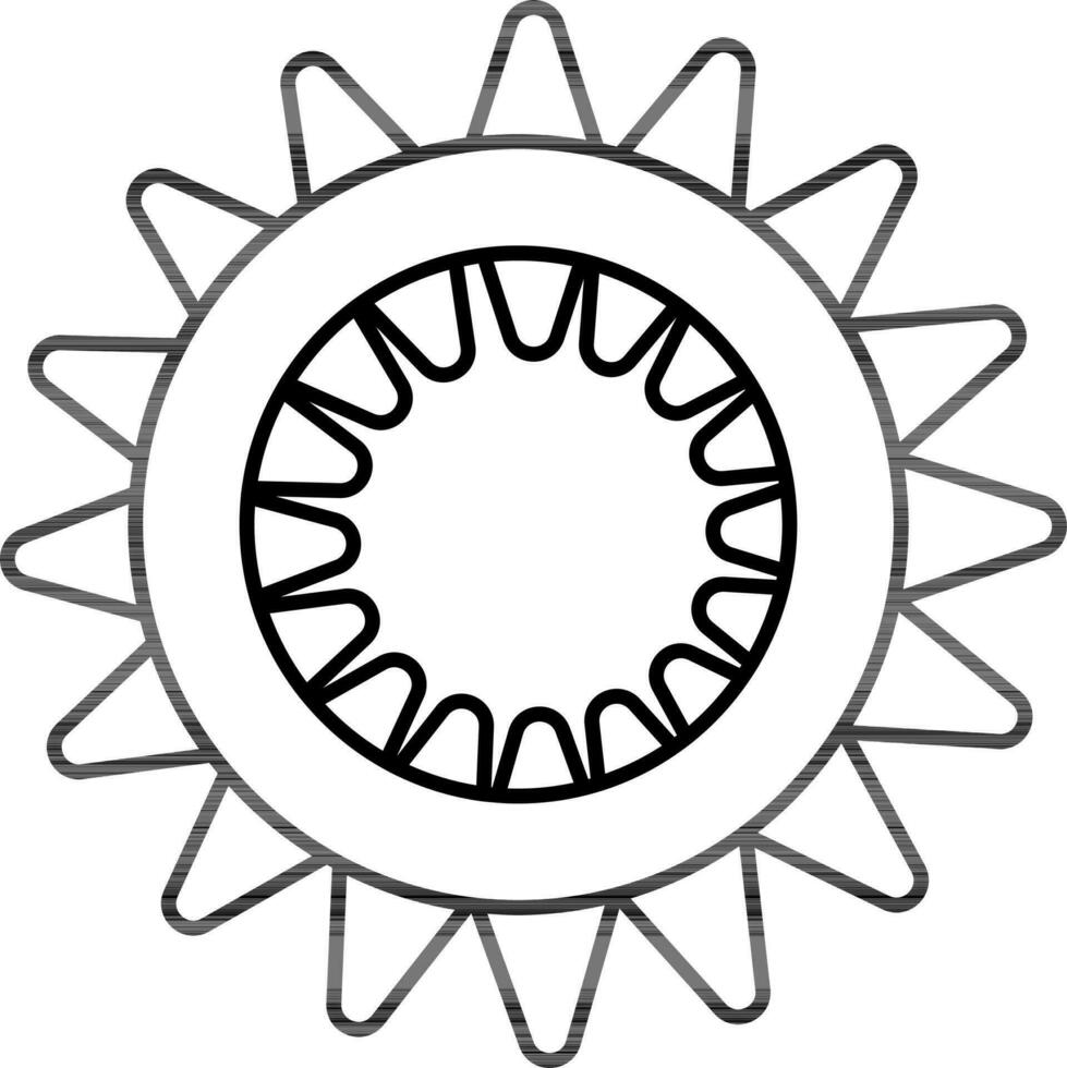 Spa concept, acupressure massage ring in line art. vector