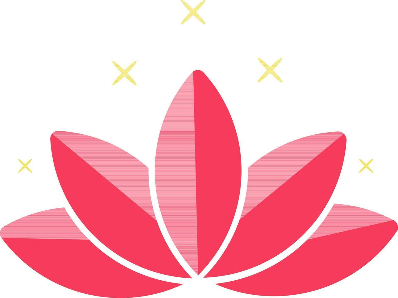 Icon of lotus flower for spa or yoga concept. vector