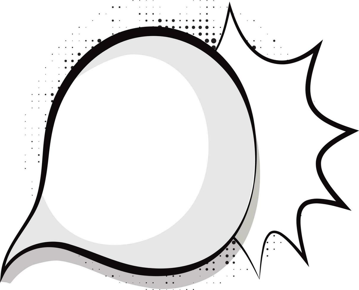 Blank comic speech bubble in pop art style. vector