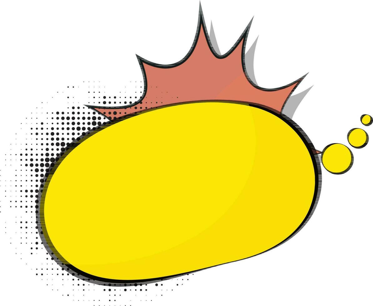 popular Arte estilo amarillo habla burbuja. vector