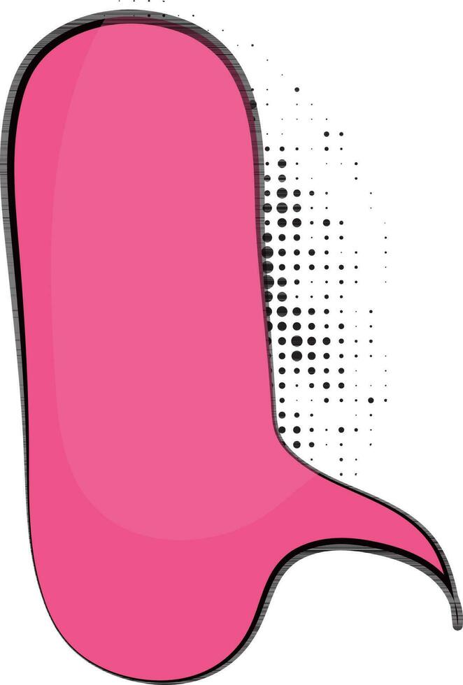 Blank comic speech bubble in pink color. vector