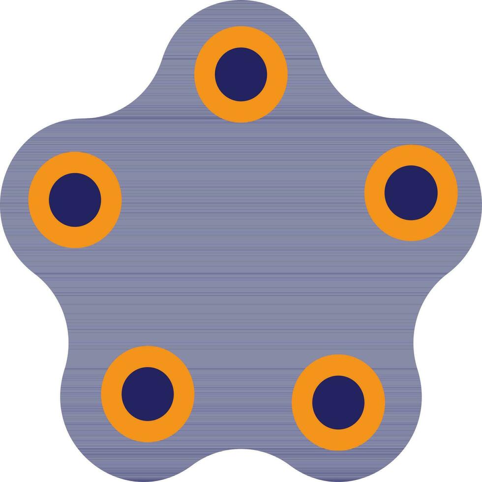 Spinner toy icon with five arms for playing concept. vector
