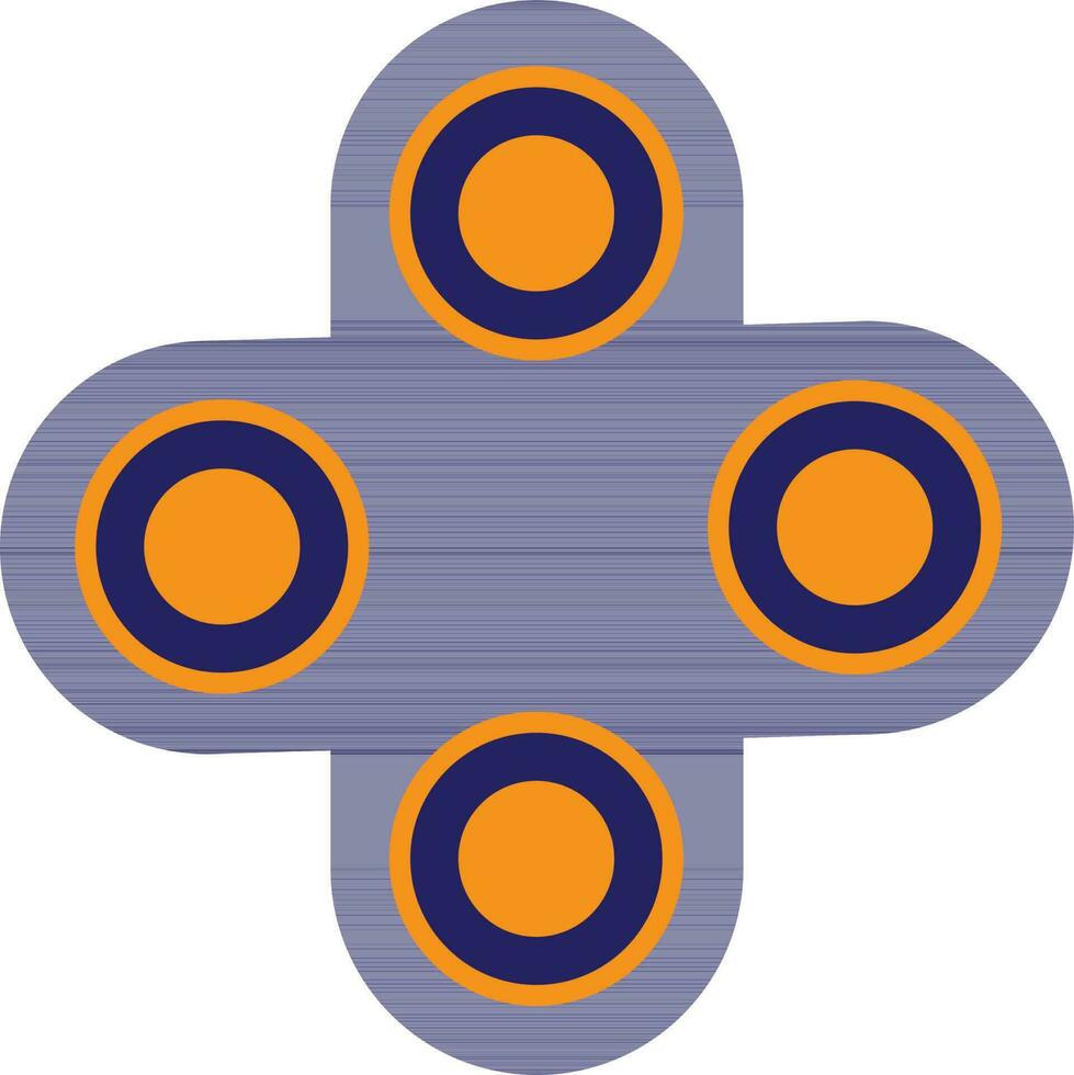 Four arms of spinner gadget in isolated. vector