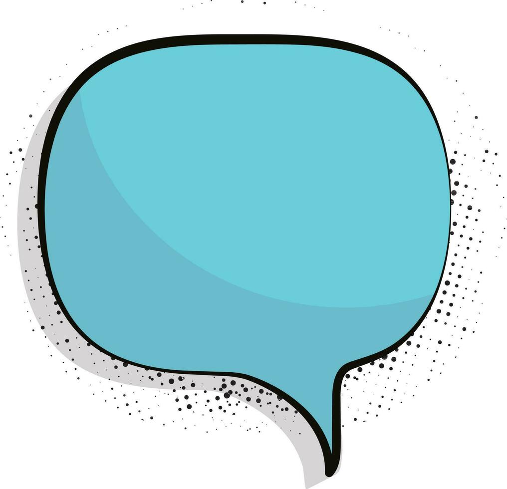 Empty comic speech bubble in pop art style. vector