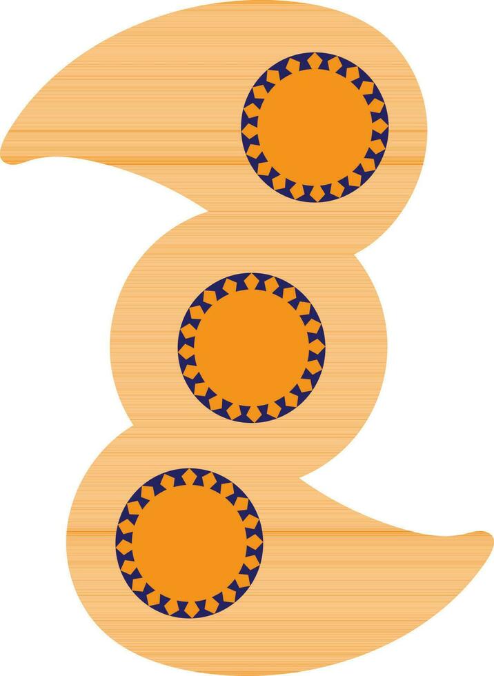 Orange color of spinner icon for stress relief. vector