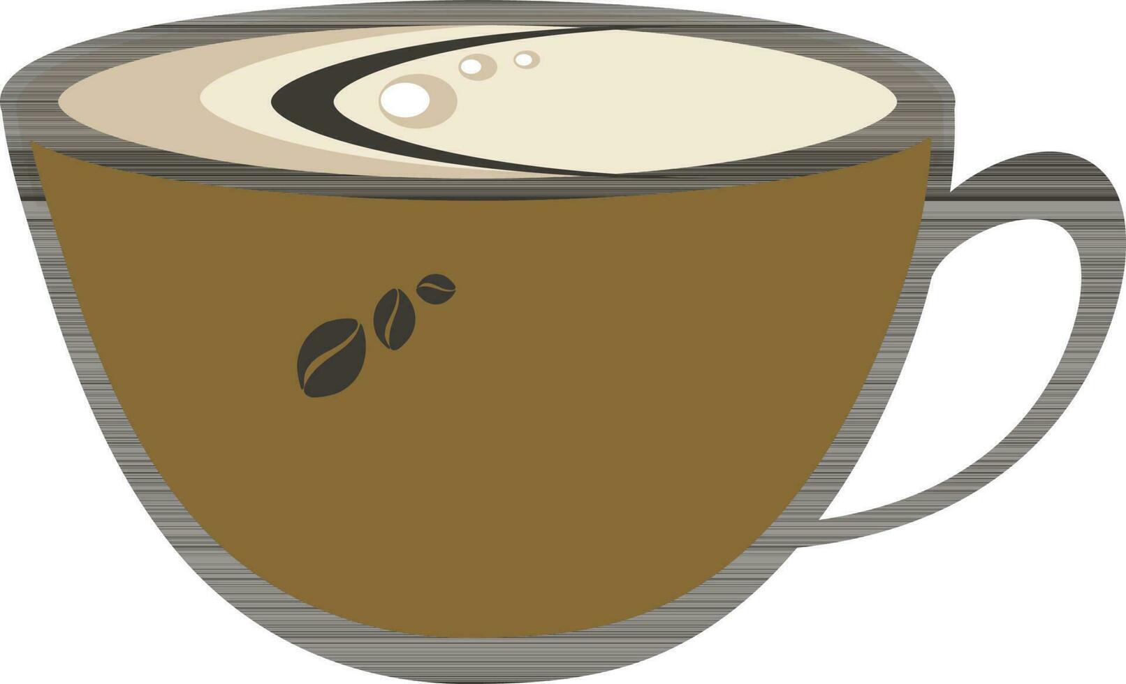 Flat illustration of coffee cup. vector